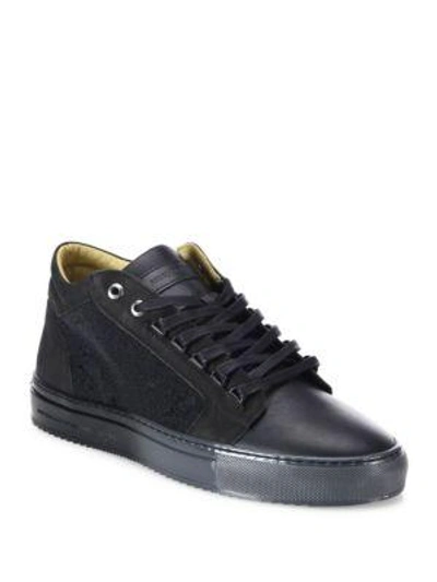 Shop Android Homme Margom Nubuck Caviar Mid-top Sneakers In Black