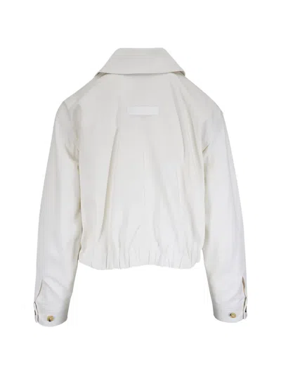 Vince Elasticated-hem Cropped Jacket In Neutral