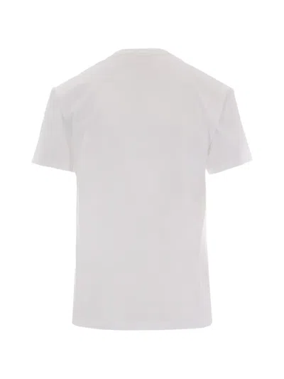Mc2 Saint Barth Off White Solid Crew Neck T-shirt In Multi