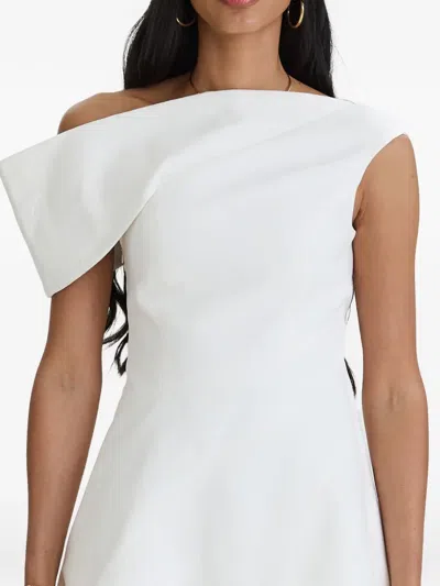 Moos Studio One-shoulder Peplum Top In White