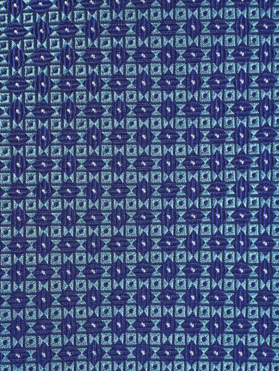 Kiton Geometric-pattern Tie In Blue