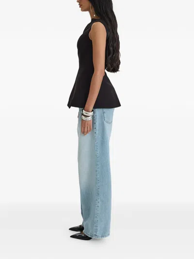 Moos Studio Edit One-shoulder Asymmetric Top In Black