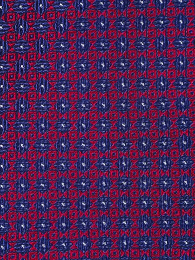 Kiton Geometric-pattern Silk Tie In Purple