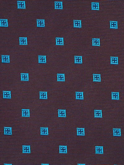 Kiton Geometric-pattern Silk Tie In Yellow