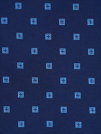 Kiton Geometric-pattern Silk Tie In White
