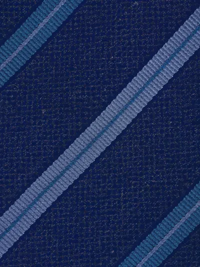 Kiton Striped Silk Tie In Multi