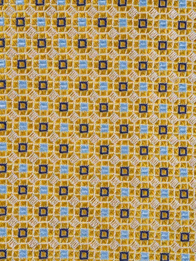 Kiton Geometric-pattern Silk Tie In Yellow