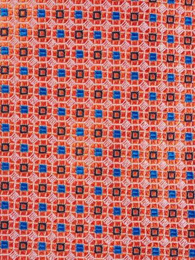 Kiton Geometric-pattern Tie In Red