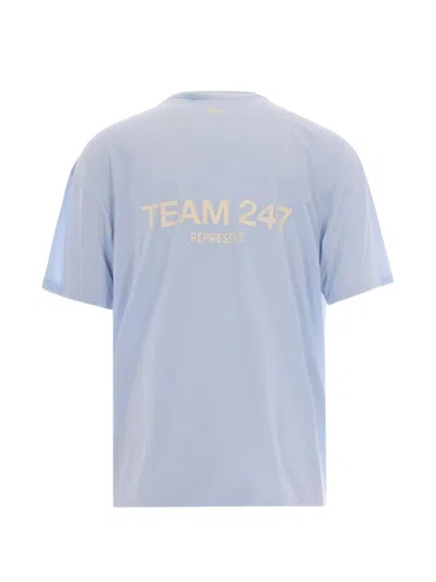 Represent Light Blue Printed T-shirt In Blue