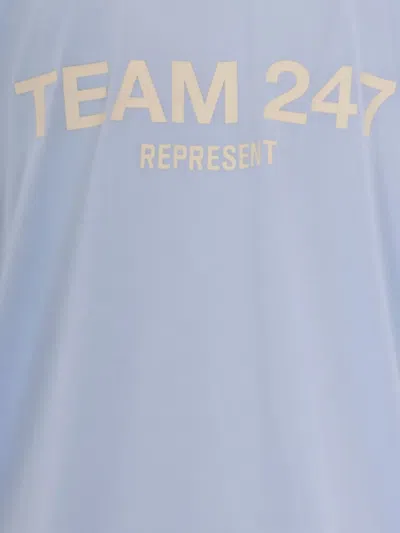 Represent Light Blue Printed T-shirt In Blue