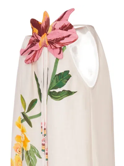 Farm Rio Garden Terrace Pink One Shoulder Maxi Dress Garden Terrace Pink