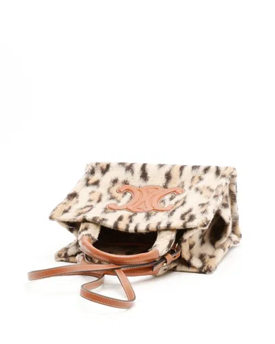Celine Céline Small Leopard Thaise Triomphe Bag In Multi