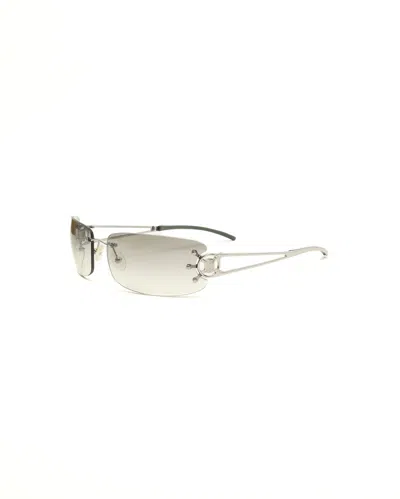 Celine Céline Triomphe Sunglasses In Metallic