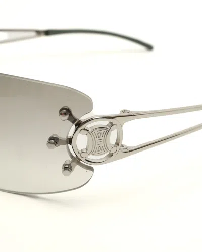Celine Céline Triomphe Sunglasses In Metallic