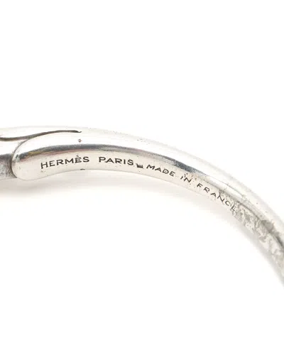 Hermes Hermès Cheval Horse Silver Bangle In Silver