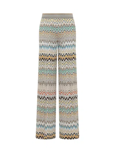 Missoni Pull On Pants Multicolor Beige Light Base In Multicolor