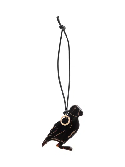 Jw Anderson Black Puffin Solid Charm In Black