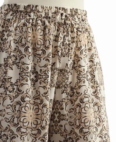 Bcx Women's Printed Pull-on Pants In Brown