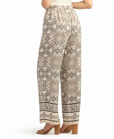 Bcx Women's Printed Pull-on Pants In Brown