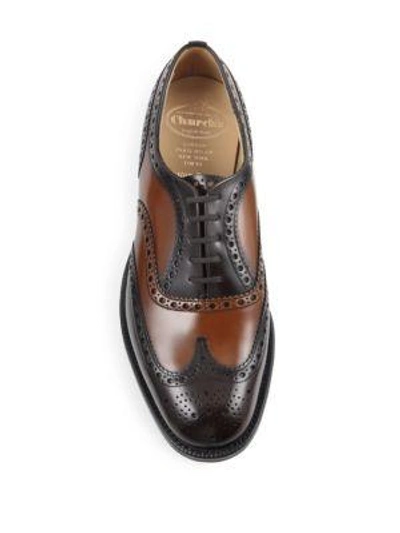 Shop Church's Duo-color Burwood Wingtip Leather Oxfords In Burnt Sand