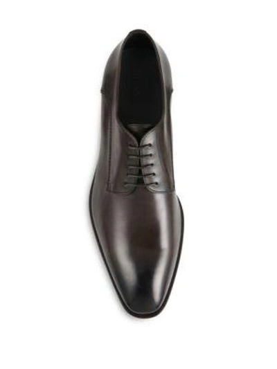Shop Hugo Boss Leather Shoes In Dark Brown