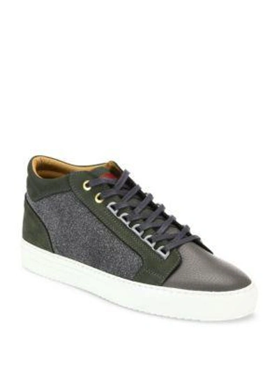 Shop Android Homme Leather Blend Sneakers In Grey