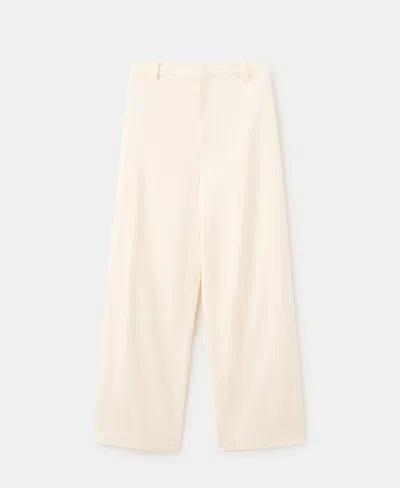 Mango Flat Front Pants In Blue