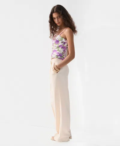 Mango Featuring Hailey Bieber Rufy Top In Multi