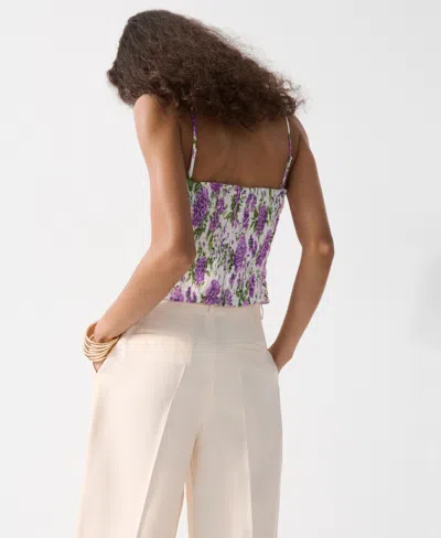 Mango Featuring Hailey Bieber Rufy Top In Multi