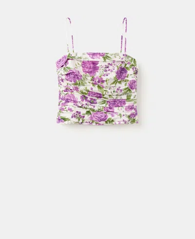 Mango Featuring Hailey Bieber Rufy Top In Multi