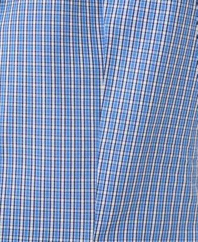 Mango Check Crop Shirt In Blue