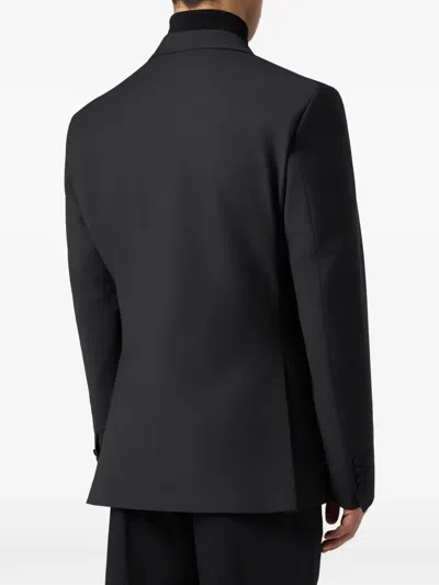 Philipp Plein Blazer With Lapel Studs Men In Black