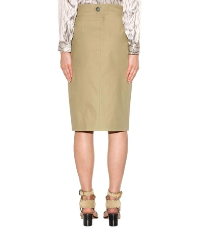 Shop Isabel Marant Stanton Cotton And Linen Skirt In Beige