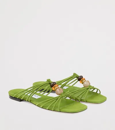 Jimmy Choo Lova Embellished Suede Sandals In Animal Print