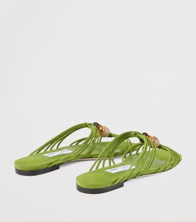 Jimmy Choo Lova Embellished Suede Sandals In Animal Print