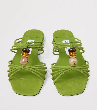 Jimmy Choo Lova Embellished Suede Sandals In Animal Print