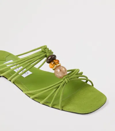 Jimmy Choo Lova Embellished Suede Sandals In Animal Print