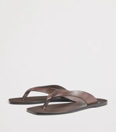 A.emery Leather Kinto Flip Flops In Multi