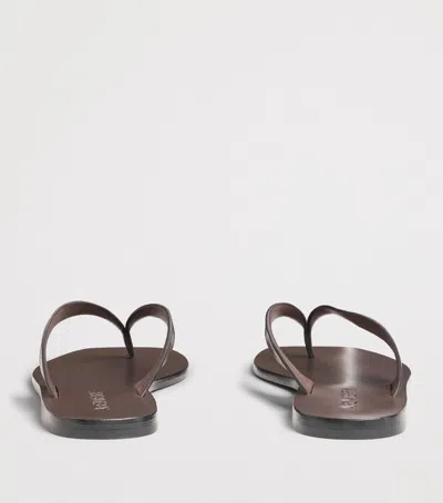 A.emery Leather Kinto Flip Flops In Multi