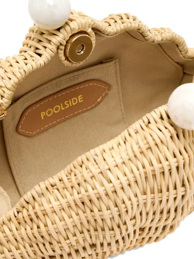 Poolside Mini Shell-shaped Clutch In Neutral