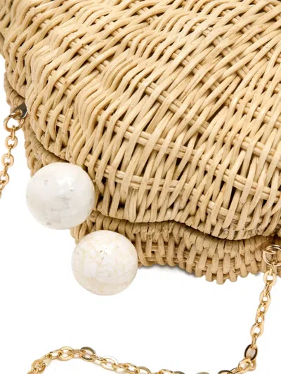 Poolside Mini Shell-shaped Clutch In Neutral