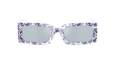Dolce & Gabbana Rectangular Sunglasses In Gray