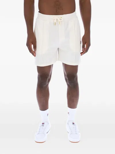 Fila Eusebio Logo-patch Drawstring Track Shorts In White