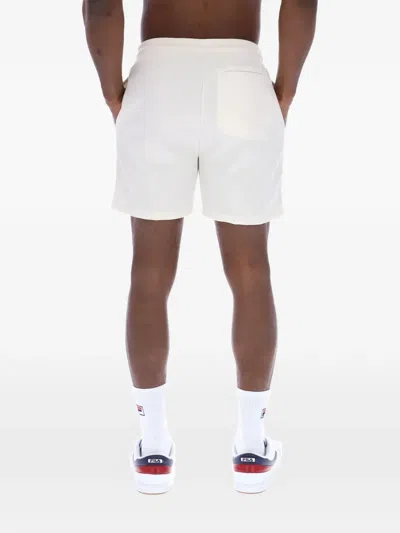 Fila Eusebio Logo-patch Drawstring Track Shorts In White