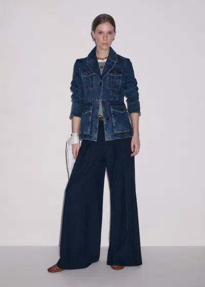 Me+em Slim Fit Utility Jacket Authentic Dark Blue Wash