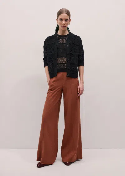 Me+em Linear Knit Straight Baby Tee Black In Multi