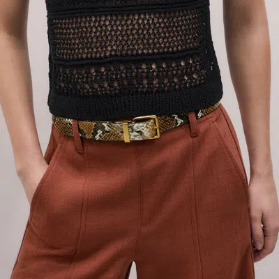 Me+em Linear Knit Straight Baby Tee Black In Multi