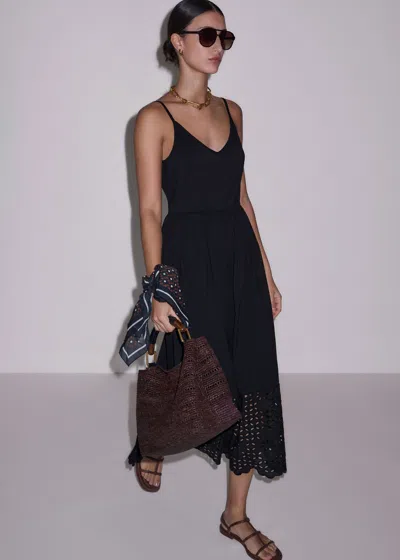 Me+em Broderie Anglaise 2-in-1 Maxi Dress In Black