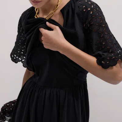 Me+em Broderie Anglaise 2-in-1 Maxi Dress In Black