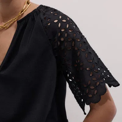 Me+em Broderie Anglaise 2-in-1 Maxi Dress In Black
